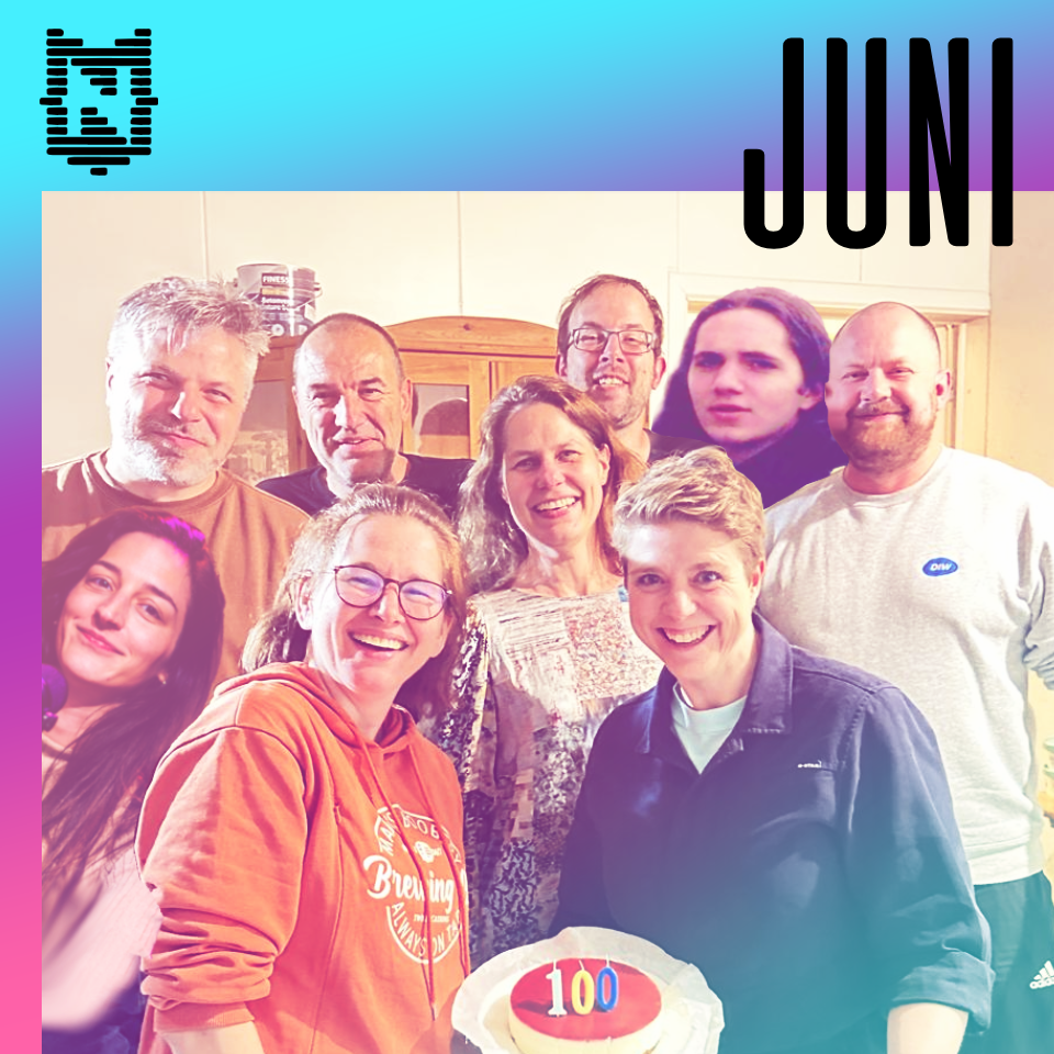 Groepsfoto: Kurt, peter, Jeroen, Lieven (oude foto), Bart, Natha (photoshop), Els en Hetty